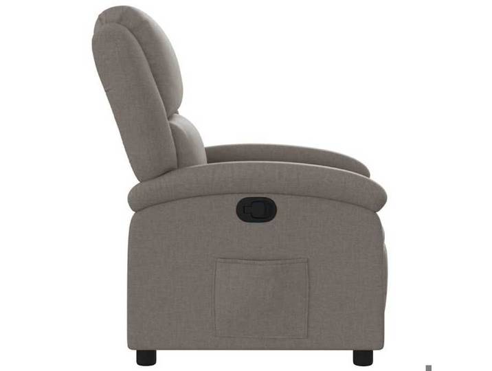 Fauteuil relax - Taupe - Fauteuil inclinable - maximale : 110 kg - Taupe Tissu 71x86.5x99.5 cm F7371