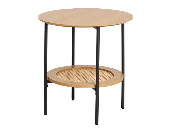 Beistelltisch Stillings rund Ø 50cm Braun/Eiche Dekor