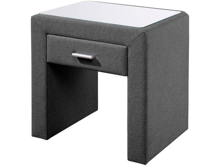 Nachttisch MAINTAL Felsental , grau (anthrazit), B:50cm H:50cm T:40cm, Tische, Nachttisch, Nachtkonsole mit 1 Schubkasten