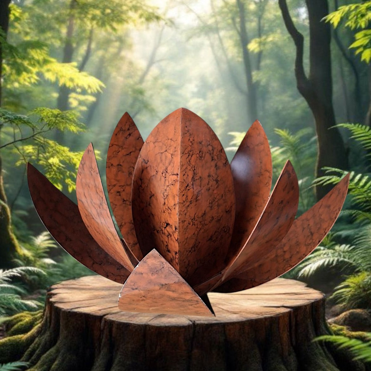 Urn Lotus - Grote elegante asurn van RVS