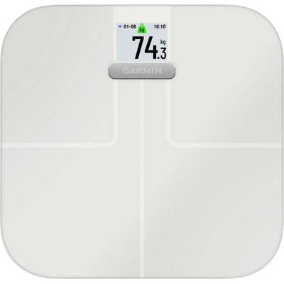 Garmin Index S2 Smart-Waage Personenwaage 010-02294-13 digital Wägebereich (max.)=150 kg Weiß Wetteranzeige