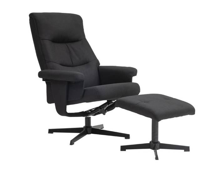 fauteuil relax avec tabouret fauteuil TV rembourré avec fonction inclinable fonction rocker fauteuil pivotant avec aspect velou
