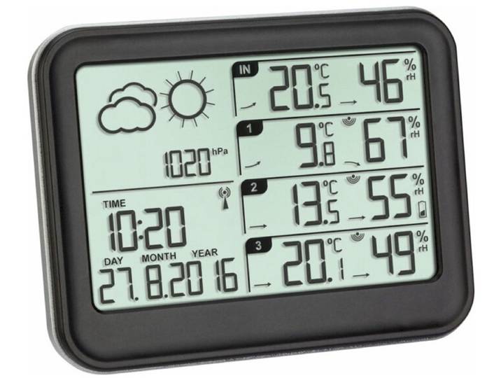 TFA Dostmann View 35.1142.01 Draadloos weerstation Aantal sensoren max.: 3