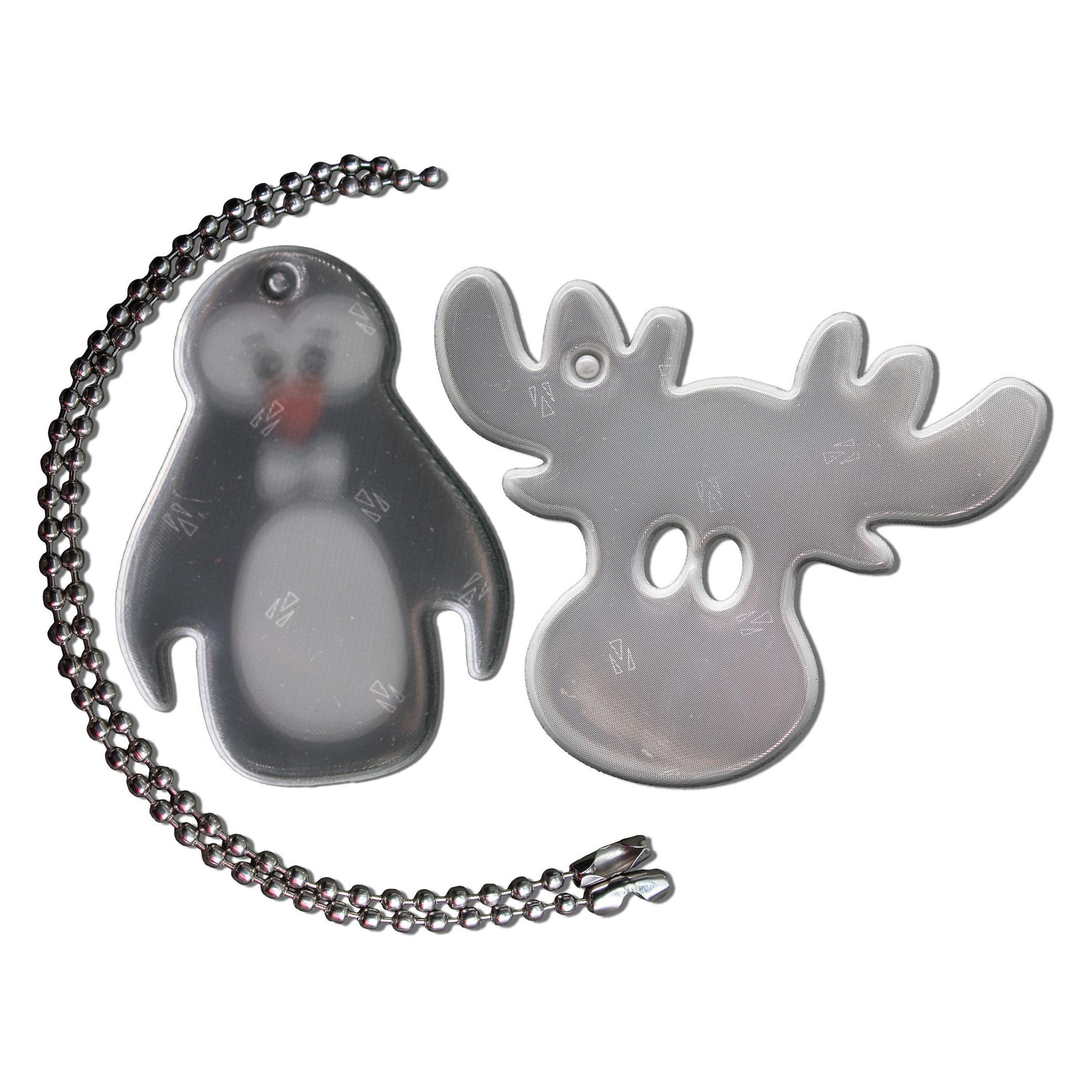 4-Act Reflexanhaenger Pinguin + Elch Mit Kette (405510)