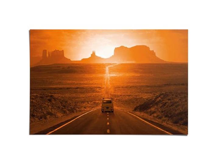 REINDERS Poster, Monument Valley, Wohnzimmer, Poster, Wanddeko, Room Decor, Bilderdruckpapier, Orange, 61 x 91,5