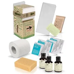 Amenities- "Gute Reise"Reinigungssets - 42 Stück