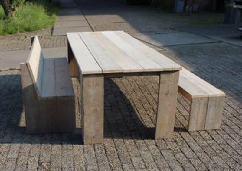 Gartenmöbel-Set Ameland, Tisch 200x80, 1 Bank + 1 Picknickbank