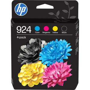 HP 924 Multipack, 6C3Z1NE, schwarz, cyan, magenta, gelb Tinte