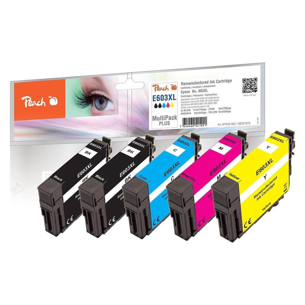 Peach No. 603XL, PEA, Multi-Pack-Plus, FW (C, M, Y) (PI200-862)