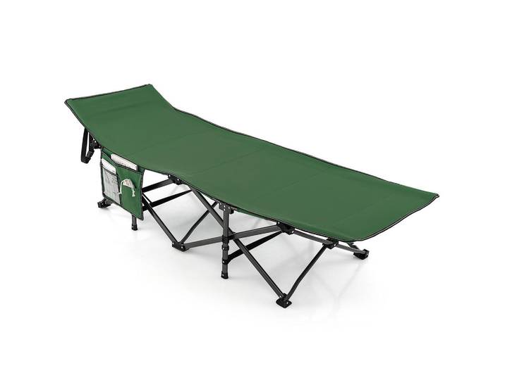 Costway Campingliege Klappbare Grün, Metall, Schlafzimmer, Betten, Gästebetten, Klappbetten