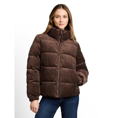 Steppjacke TOM TAILOR DENIM, Damen, Gr. XL, braun (cool schwarz braun), Jacken Steppjacke