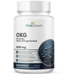 VitaSanum® – OKG (Ornithin-alpha-Ketoglutarat) – 1000 mg Tagesportion (2 Kapseln)