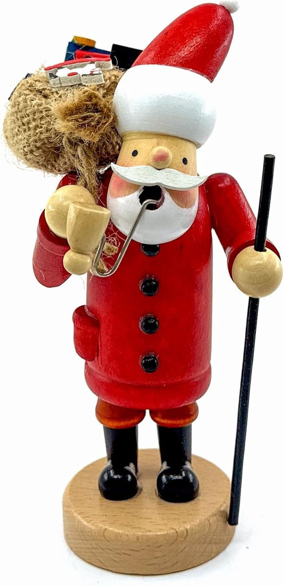 Kaladia Smoke Man Santa Claus Houten Rookfiguur voor Wierookkaarsen Maat M