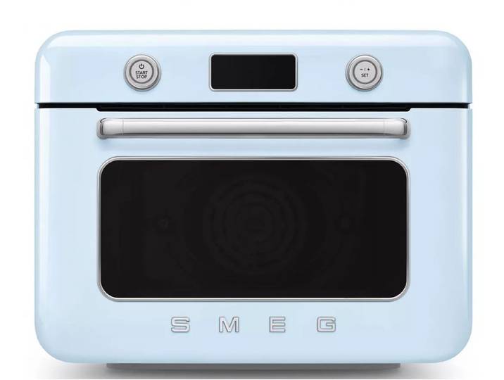 SMEG COF01PBEU Vrijstaande Combi-Stoomoven - Stoomoven & Heteluchtoven - Air Fry - 30L - 10 Functies - 33 Automatische Recepten - Galileo Multicooking Technologie - '50s Style - Pastelblauw