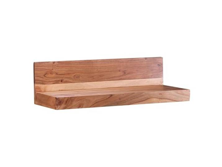 Wohnling Wandregal Mumbai Massiv-Holz Akazie Holzregal 60 cm Landhaus-Stil Hänge-Regal Echt-Holz Wand-Board Natur-Produkt