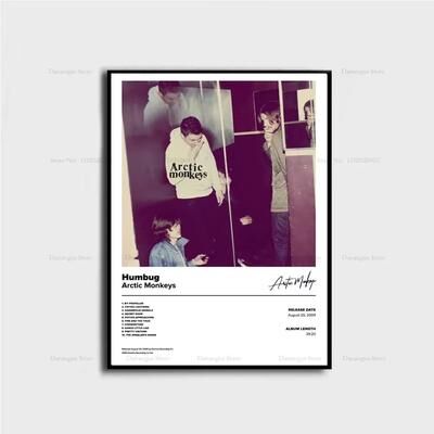 Inspired Finds Arctic Monkeys Album Cover Canvas Poster Wall Art For Room Decor am Waveform Black And White 15.75x19.69in (no Frame)