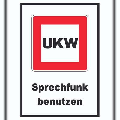 HB-Druck Sprechfunk zu benutzen Schild mit Symbol und Text A0 (841x1189mm)