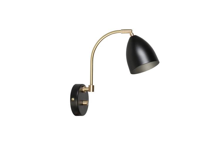 Belid Deluxe Wandleuchte Schwarz, Messing
