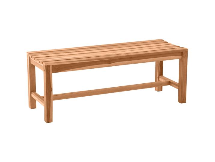 Gartenbank Veit braun Teak B 120 T 42 H 45 cm - Gartenbank - Wetterfeste Gartenmöbel & Accessoires