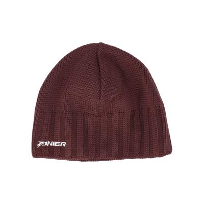 Beanie ZANIER "Isar UX", Herren, braun (rot), 50% Polyacryl, 50% Wolle, unifarben, Mützen Beanie, mit wärmendem Strickmuster