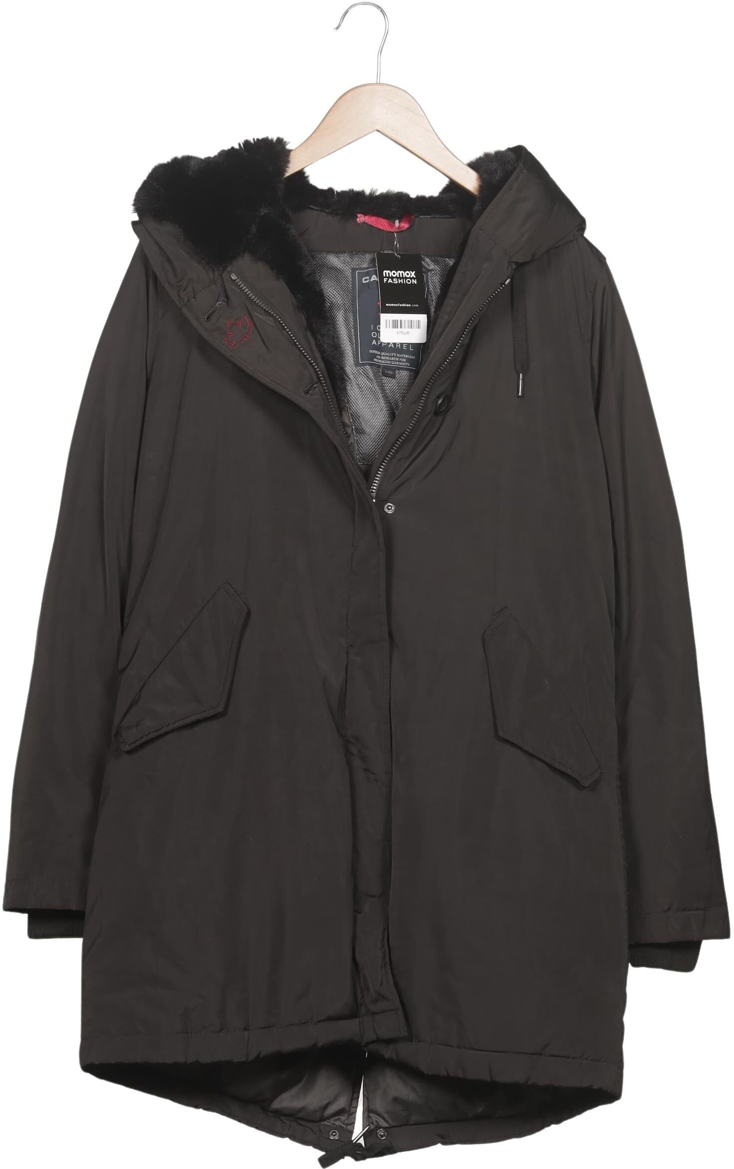 Canadian Classics Damen Mantel, Schwarz, Gr. L, Synthetik - Second Hand