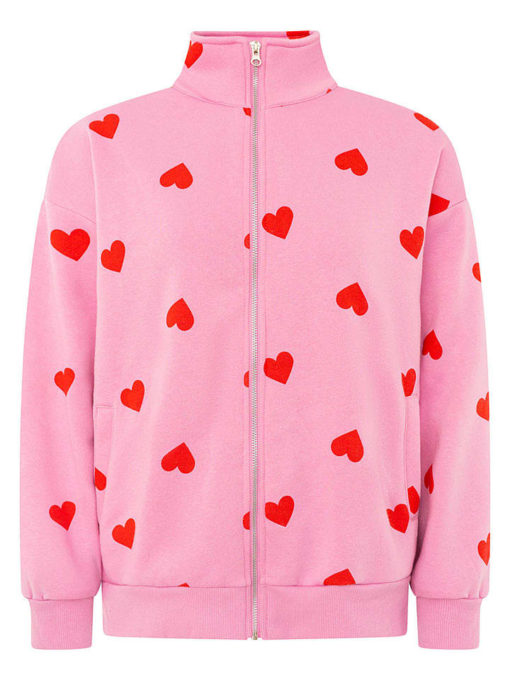 Zwillingsherz Sweatjacke in Rosa - S