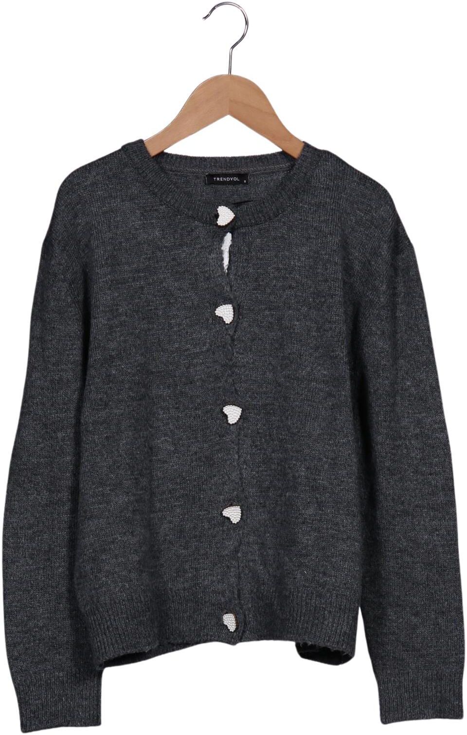 Trendyol Damen Strickjacke, Grau, Gr. S, Synthetik - Second Hand