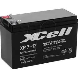 XCELL XP7-12 - Blei-Vlies-Akku, 12 V, 7 Ah