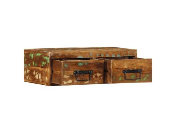 TV-Schrank zur Wandmontage, 60 x 30 x 19 cm, aus Massivholz, mehrfarbig Wandmontage, maximiert Stauraum, Aufbewahrungsfächer, Mango-Kiefer, Buche, Tragkraft 60 kg, Montage