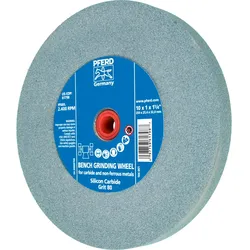 PFERD TOOLS Schleifbockscheibe Ø 250x25 mm Bohrung-Ø 51 mm SiC80 für harte Materialien z.B. Hartmetall - 39008768