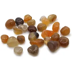 Bag of 24 Small African Tumble Stones - Carnelian Agate - Mozambique