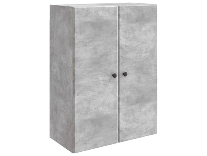 GFEROMRF Wandschrank Betongrau 66 x 34,5 x 90 cm Holzwerkstoff mit Tür 90-Grad-Tür, Metallknöpfe, robuste Regalbretter, pflegeleichte Oberfläche, platzsparendes Design