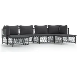 vidaXL, Gartenlounge, Intenilla (2x Eckteil + 2x Mittelteil + 2x Fussstütze)