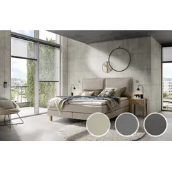 Hasena »Bonita« Boxspringbett 200x200 cm / Pace light grey