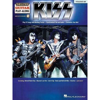 Kiss: Deluxe Guitar Play Along, Volume 18 - Guitar Sheet Music Songbook with Guitar Tablature and Online Audio Features 15 Classic Kiss Songs with