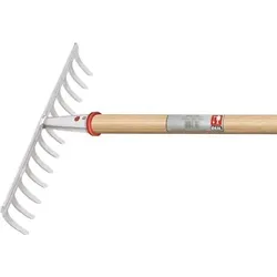 IDEAL Gartenrechen Arbeitsbreite 372 mm 14 Zinken mit konischer Dülle ohne Stiel - 66401400