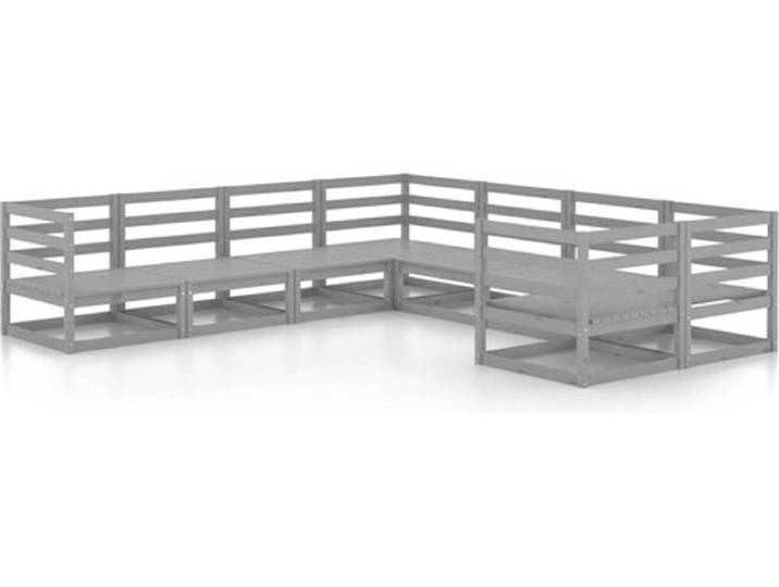 vidaXL - 8-delige - Loungeset - massief - grenenhout