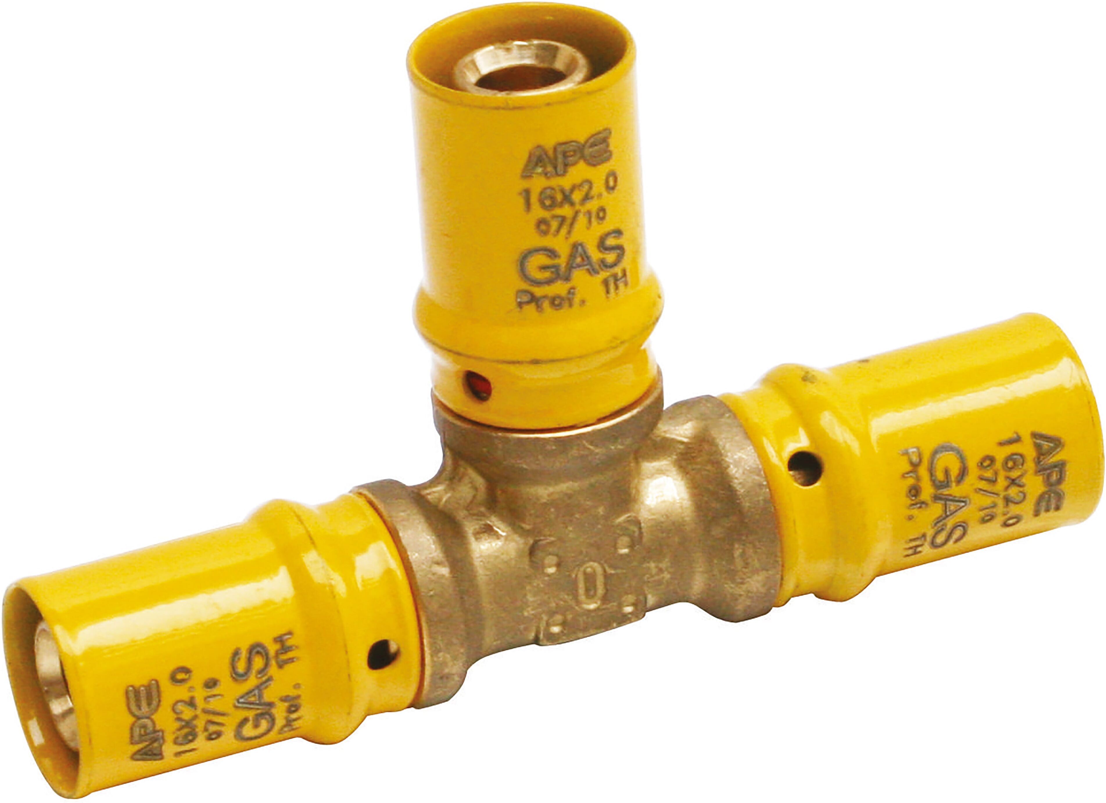 Ape Raccorderie TEE PRESSFIT APE Ø 16x6x16 mm PER TUBO MULTISTRATO GAS
