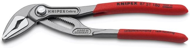 KNIPEX Pince multiprise Cobra® ES extra-plate 180 mm, revêtement plastique antidérapant, gris anthracite (87 51 180)