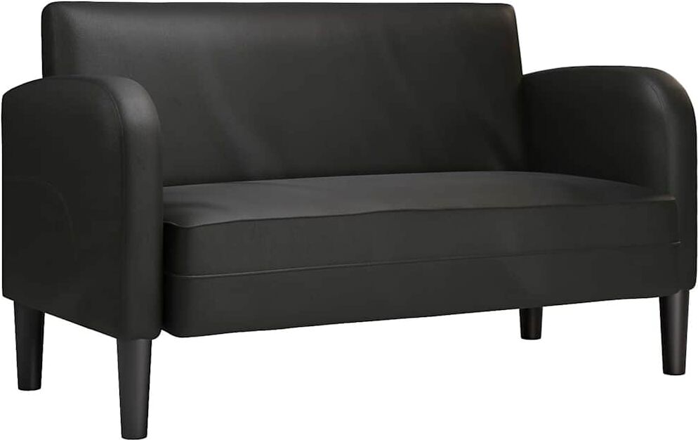 vidaXL Canapé causeuse noir 110 cm similicuir