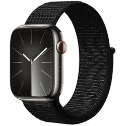 Crong Nylon Reflex - Sport- Armband für Apple Watch 38/40/41/42 mm (schwarz)