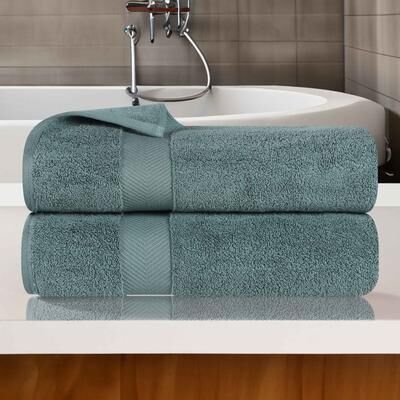 Superior 100% Cotton Zero Twist Bath Towel Set of 2 Super Soft & Absorbent, Quick-Dry