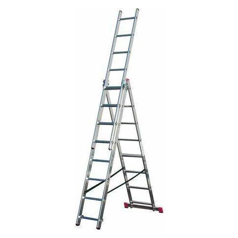 Krause Vielzweckleiter CORDA alu 3x 9 Sprossen, H: 255,0 cm (255 cm) (033390)