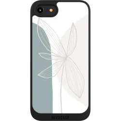 Nivocase Handyhülle für Apple iPhone 7 Hülle NIVOpure Case Schwarz Blume Boho Pastell (Apple iPhone 7), Smartphone Hülle, Schwarz