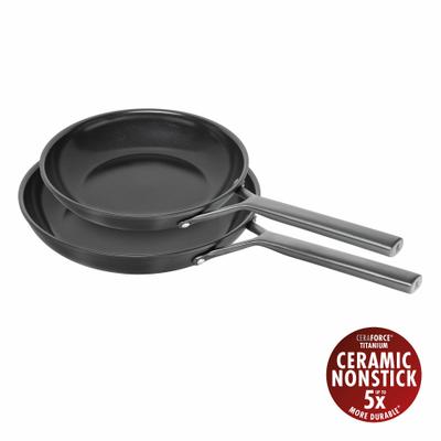 Pfannen-Set ZWILLING "Milano", schwarz, Pfannen, Keramik-Antihaftbeschichtung, Induktion, Made in Italy