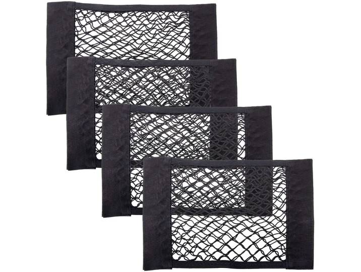 4er-Set Elastisches Kofferraum-Gepäcknetz, 40 x 25 cm