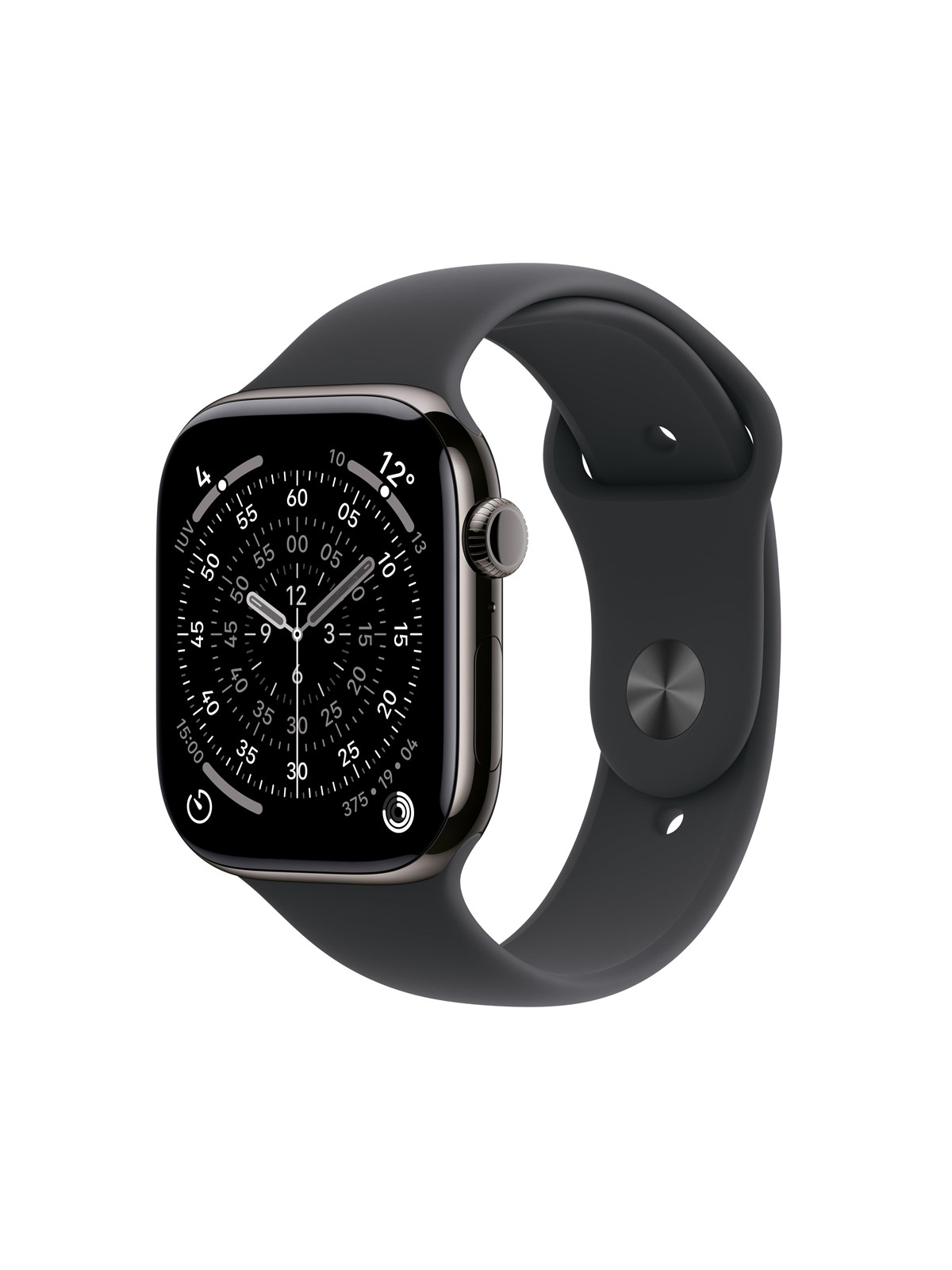 Apple Watch Series 11 GPS + Cellular 42mm Slate Titanium Case with Black Sport Band - M/L