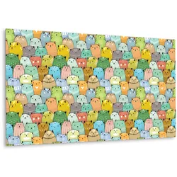 WANDPANEEL 100 x 50 cm Bunte Katzen