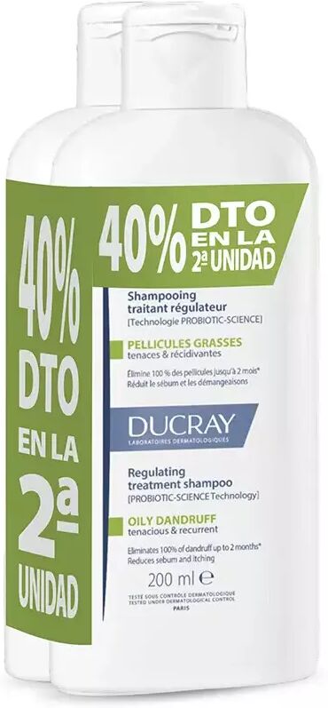 Ducray Kelual Squanorm Shampoo for Oily Dandruff Pack 2 x 200 ml