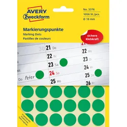 AVERY Zweckform Klebepunkte Ø 18,0 mm grün